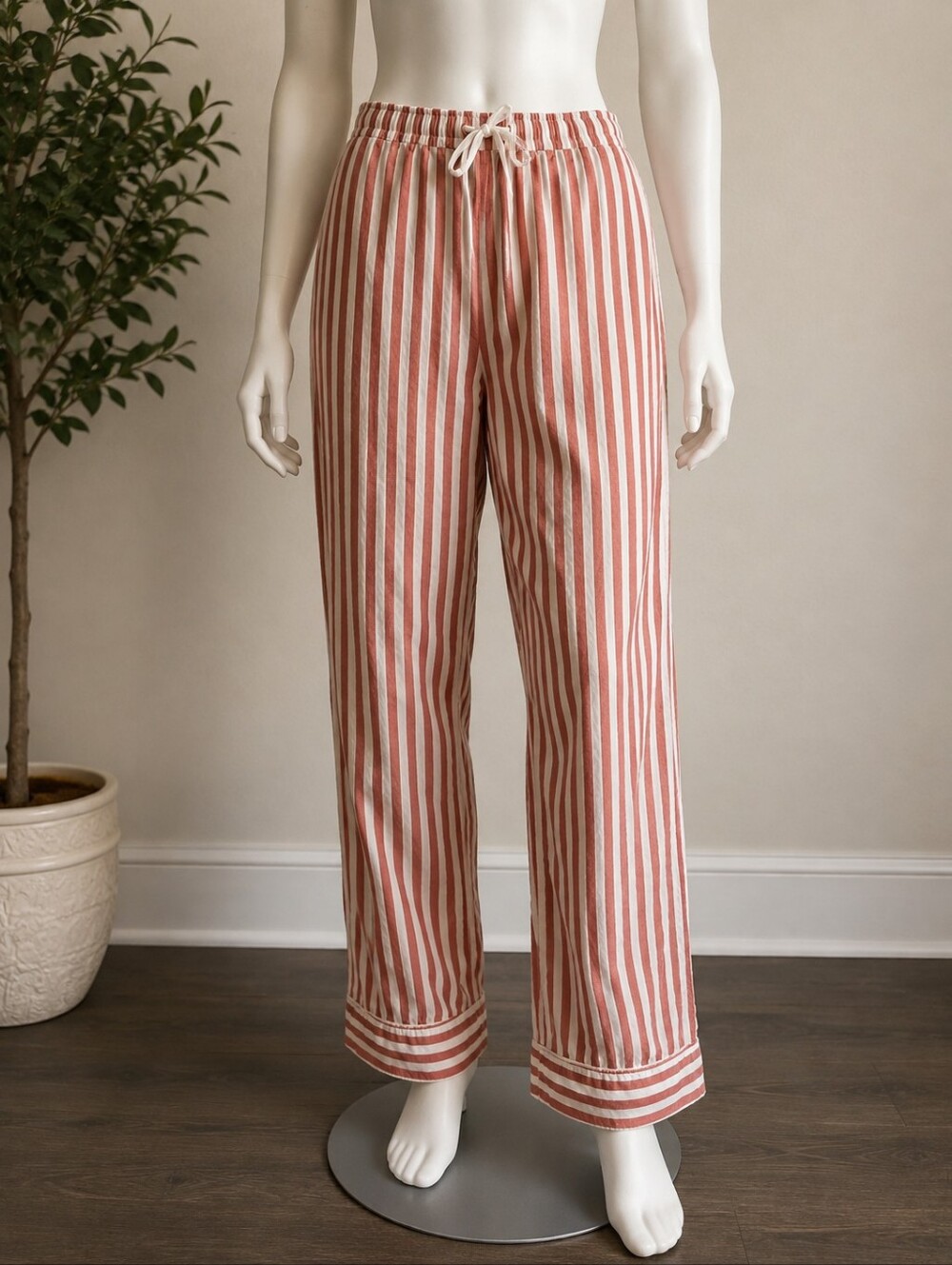 stars above Red and White Striped Lounge Pants